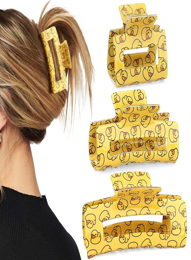 Vovii 3Pcs Duck Claw Clips Fun Novelty Clips for Women Girls Festival Unique Hair Accessories, Cute Yellow Duck Accessories for Holiday Gifts Party Decor - Image 1